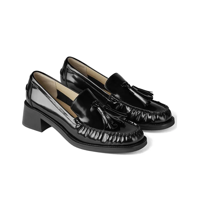 73Hours Loafers 3.5cm Women's Black-2