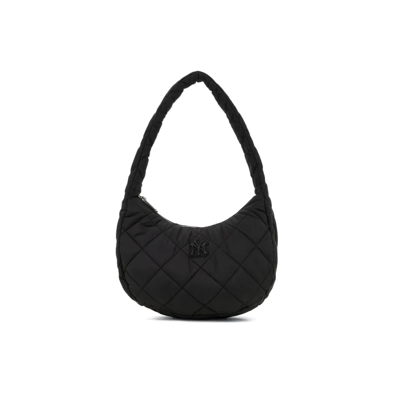 MLB New York Yankees Polyester Cloud Bag Mom Bag Shoulder Bag Hobo Bag Handbag Women's Black-0