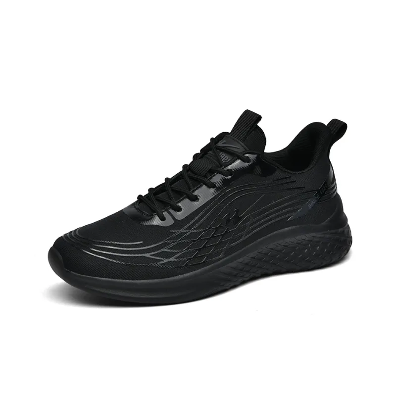 Binary Low Top Running Shoes Men's Black Warrior-1