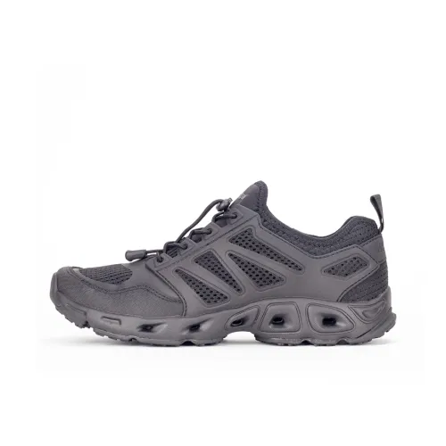 Hungo Tactical River Trekking Shoes Cushioning Breathable Low-Top Outdoor Shoes Unisex Black