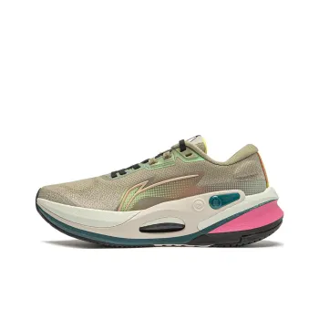 LiNing Furious Rider 7.0 V2 Wear Resistant Low Top Running Shoes Women's Green Gray