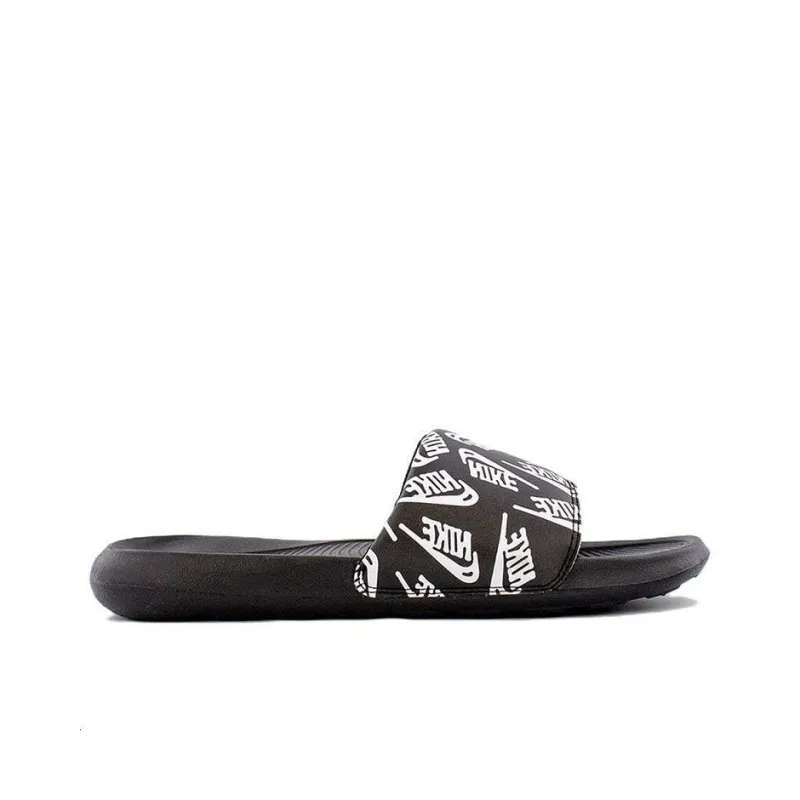 Nike Victori One Slide 'Repeat Logo Black White'-1