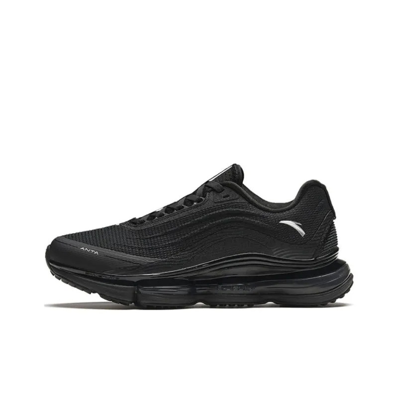 Anta Running Collection Cushioned Slip Resistant Low Top Running Shoes Women's Black-0