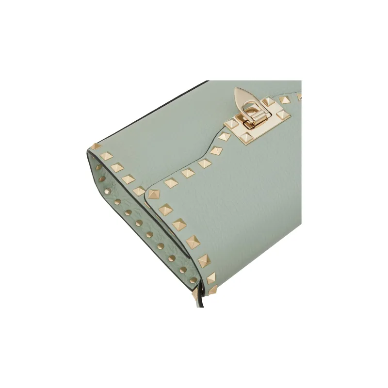 Valentino Rockstud Grained Calfskin Crossbody Bag Shoulder Bag Women's Aqua Green-6