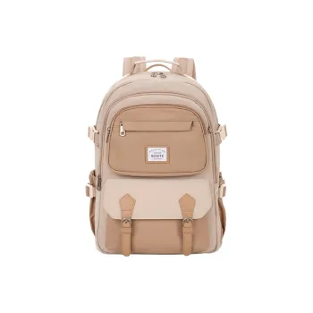 SOSITE Nylon Fabric Laptop Backpack Medium Size Unisex Blue & Gray/Khaki/Black & Gray