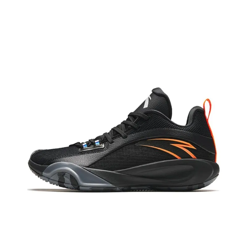 Anta Windhole 4 Wear Resistant Low Top Basketball Shoes Men's Black-0
