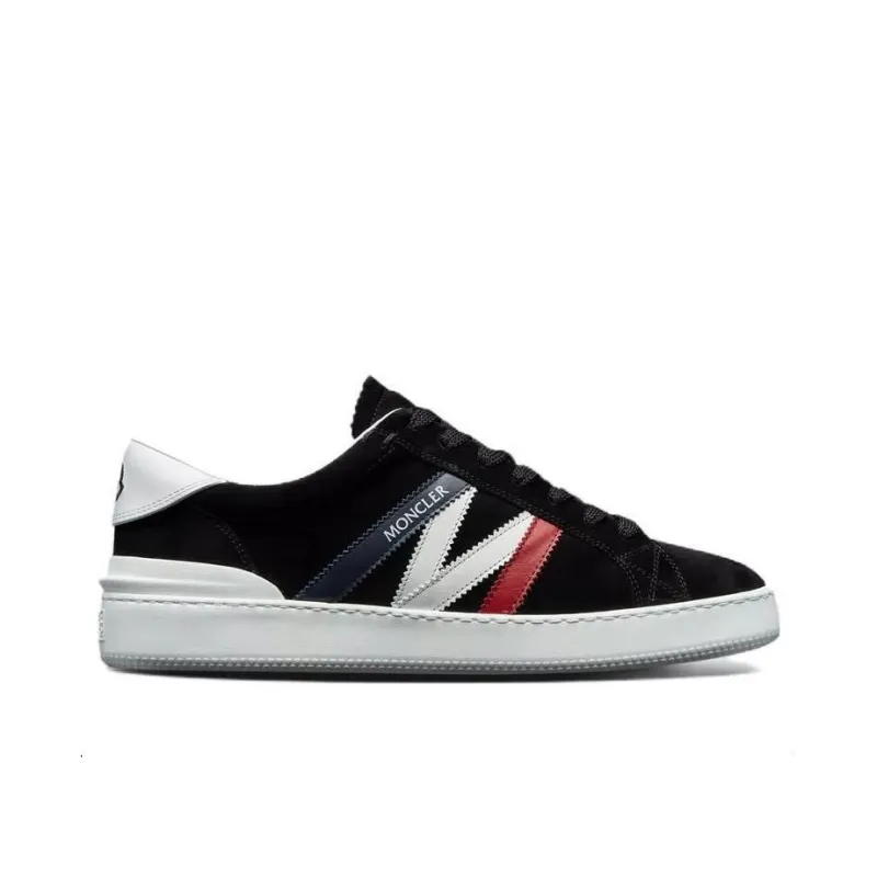 Moncler Monaco Low Top Skateboard Shoes Men's Black-1