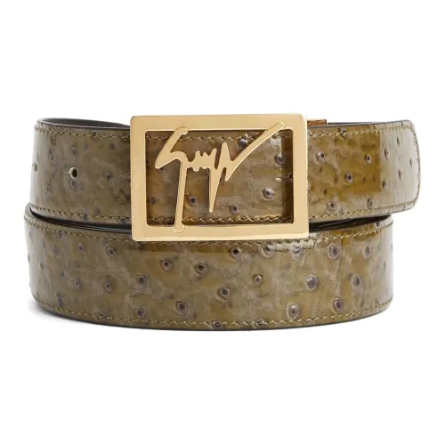 Giuseppe Zanotti Pebbled Logo-buckle Belt