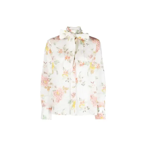 Zimmermann Floral-print Ramie Blouse