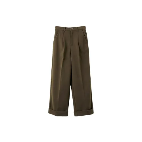 EOEI Casual Pants Women's Green Coffee