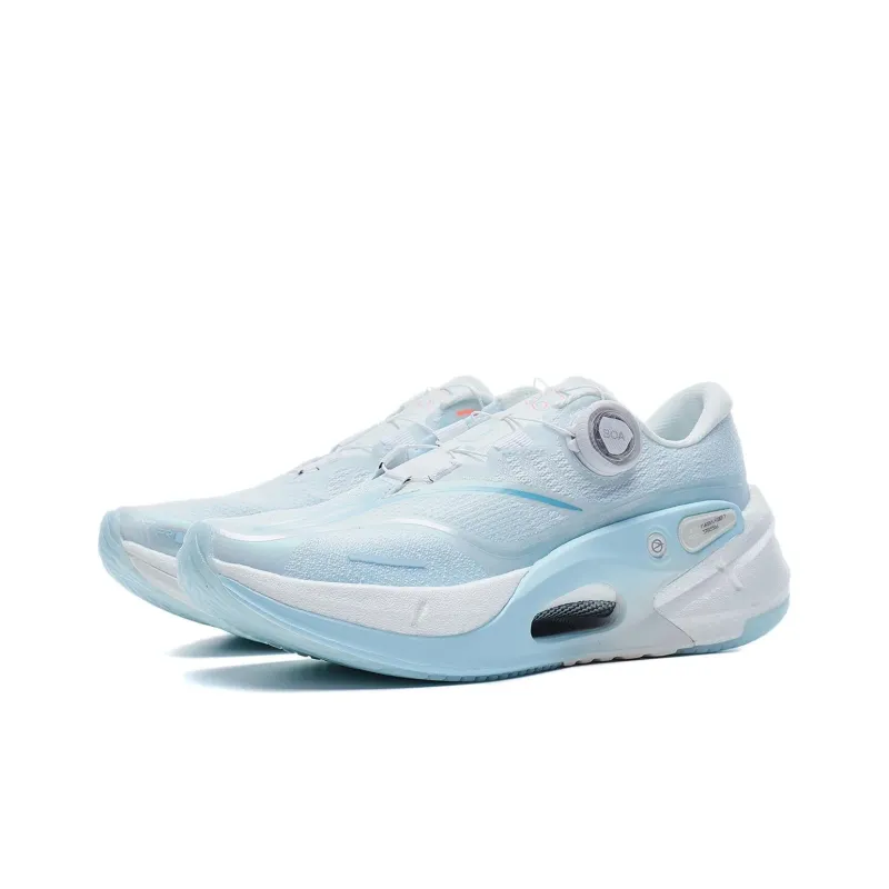 LiNing Furious Rider 7.0 PRO V2 Anti Slip Wear Resistant Low Top Running Shoes Women's White Blue-2