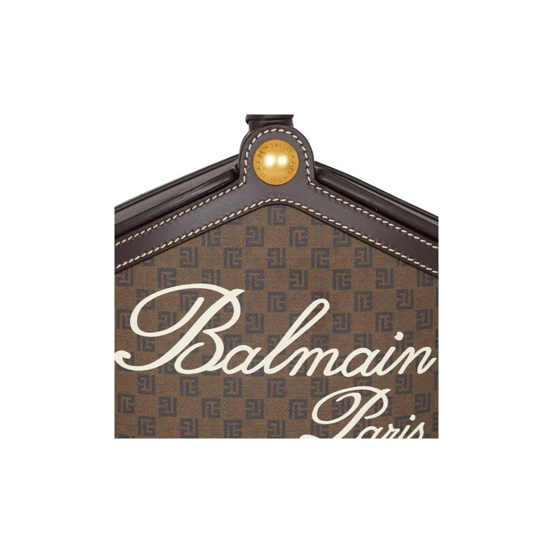 BALMAIN Monogram Bucket Mini Tote Bag-4