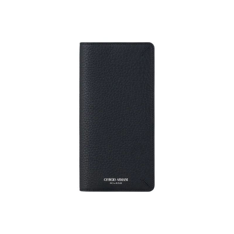 GIORGIO ARMANI Embossed Leather Wallet Men's Blue-0