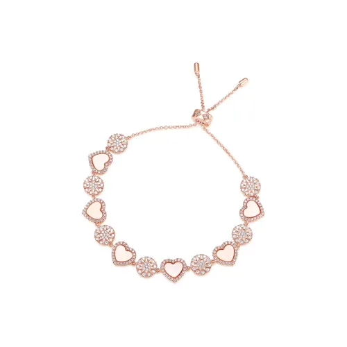 apm monaco Pink Nacre Heart & Dot Adjustable bracelet