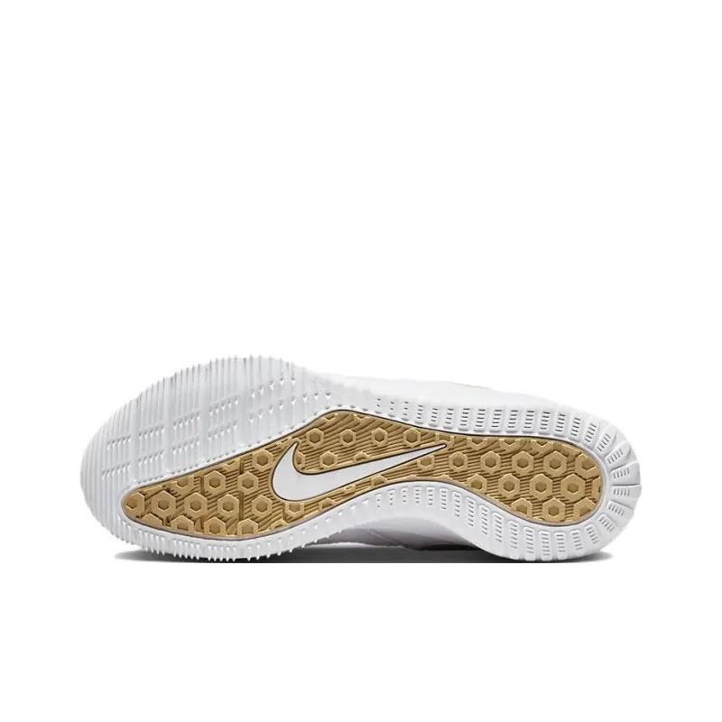 Nike AIR ZOOM HYPERACE 2 Abrasion Resistant Breathable Low Top Training Shoes Unisex White Gold-5