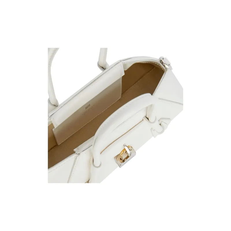 GIVENCHY Antigona Calfskin Shoulder Bag Crossbody Bag Handbag Mini Women's White-4