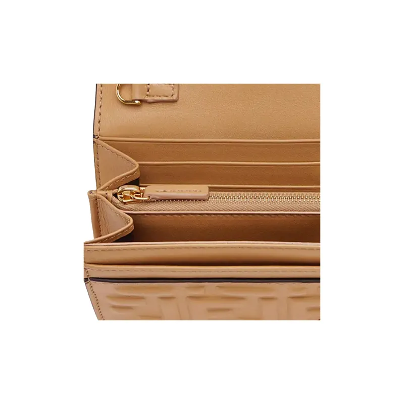 FENDI Baguette Nappa Leather Baguette Bag, Shoulder Bag, Crossbody Bag Regular Women's Beige-5