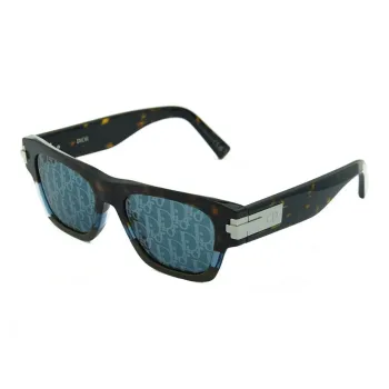 DIOR Plate Frame Square Sunglasses Men's Black