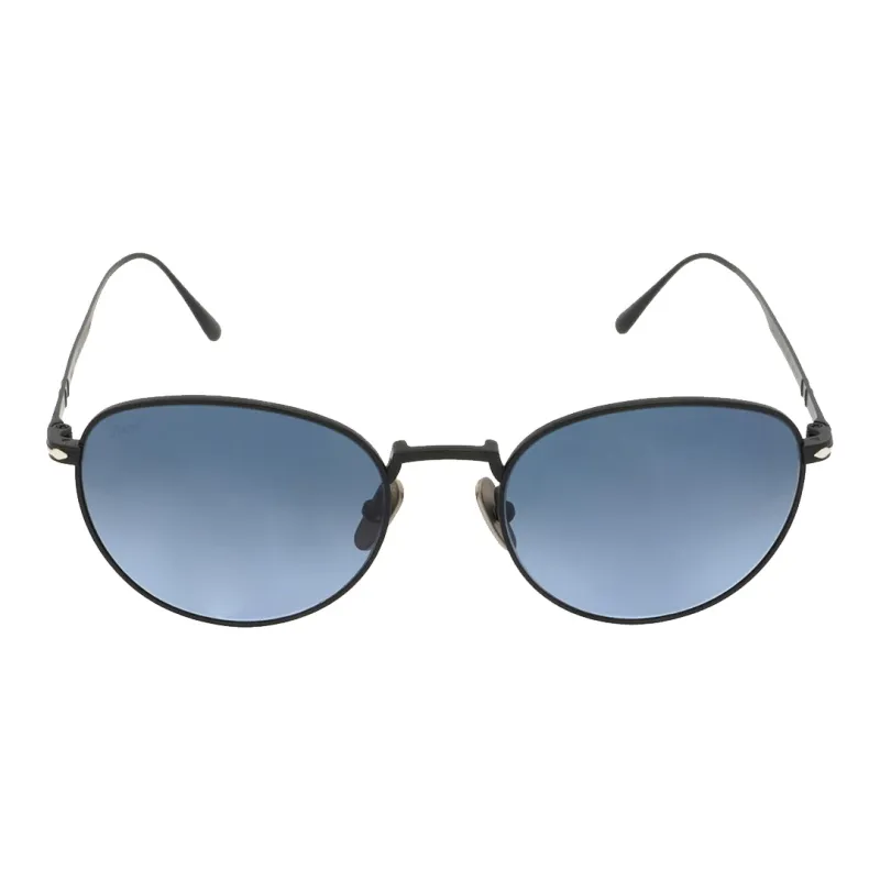 PERSOL Round Sunglasses Unisex Black-1