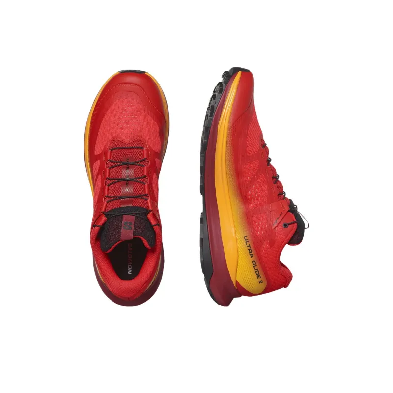 SALOMON Ultra Glide 2 Cushioning Low Top Running Shoes Men's Red Orange-3