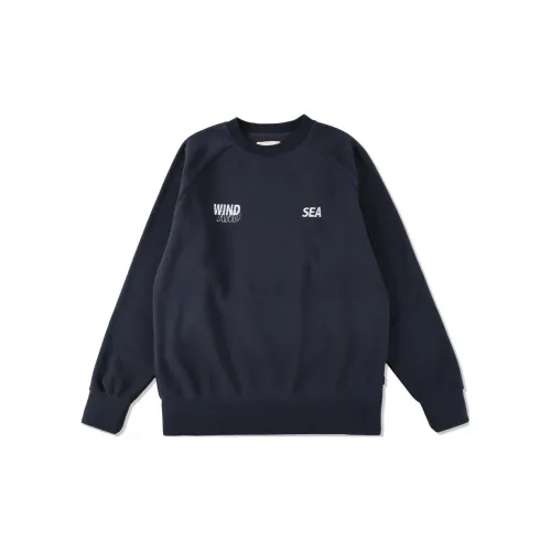 WIND AND SEA Sweatshirts Men Marine Blue