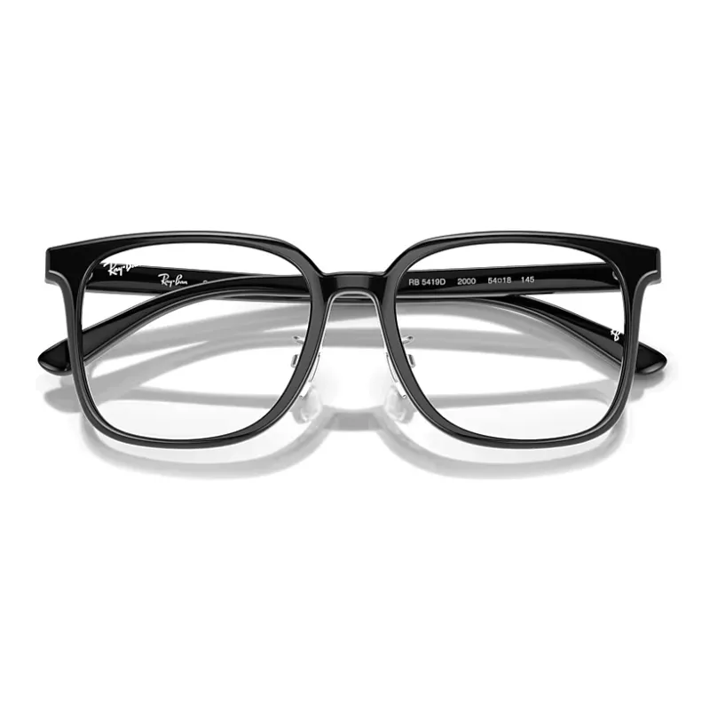 RayBan Acetate Square Eyeglass Frames Unisex Black-4