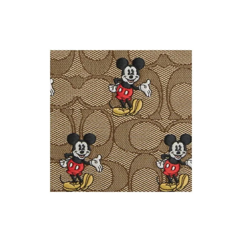 COACH Pebble Leather Wallet Trumpets Women's Brass & Khaki & Rosewood Multicolor-2