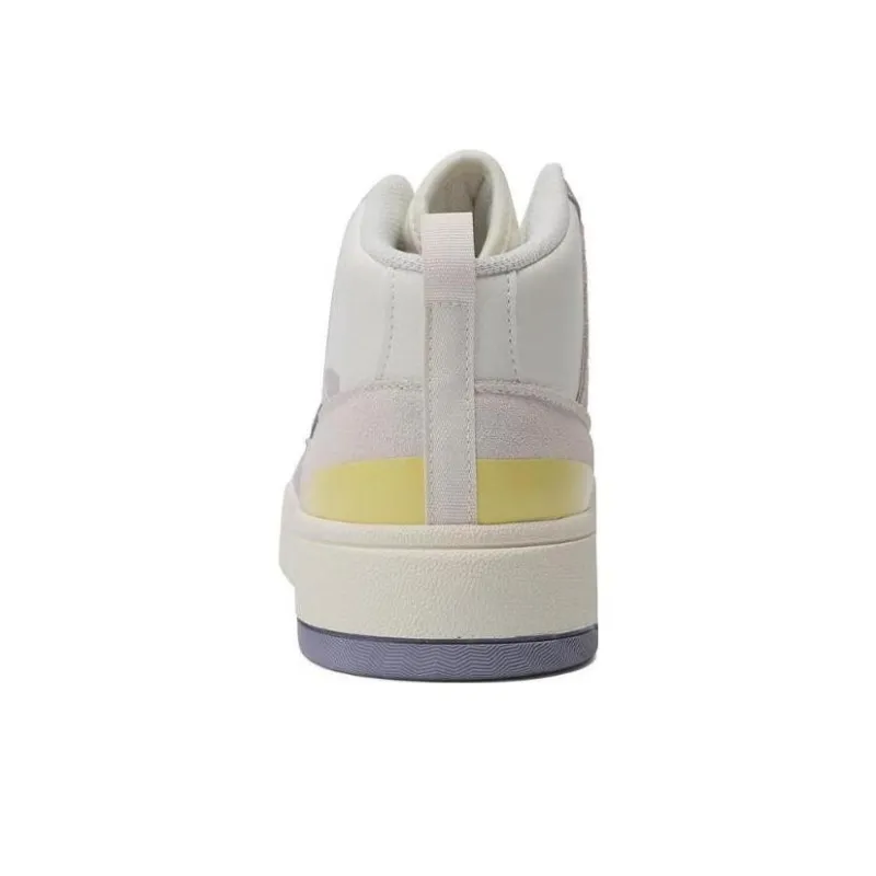 Adidas Originals Post Up Slip Resistant Mid Top Skateboard Shoes Unisex White Purple-3