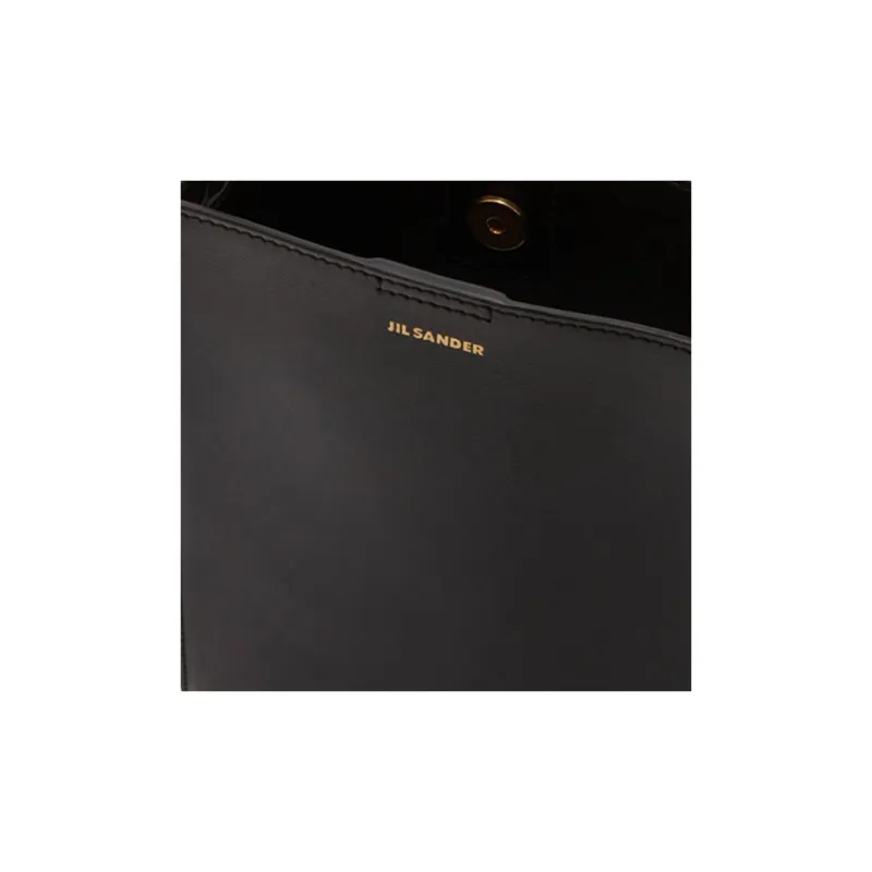 JIL SANDER Leather Shoulder Bag Women's Black-3
