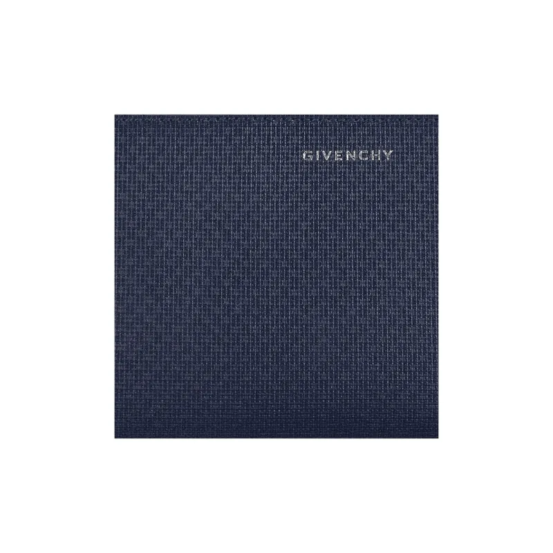 GIVENCHY Calfskin Wallet Men's Marine Blue & Black-4