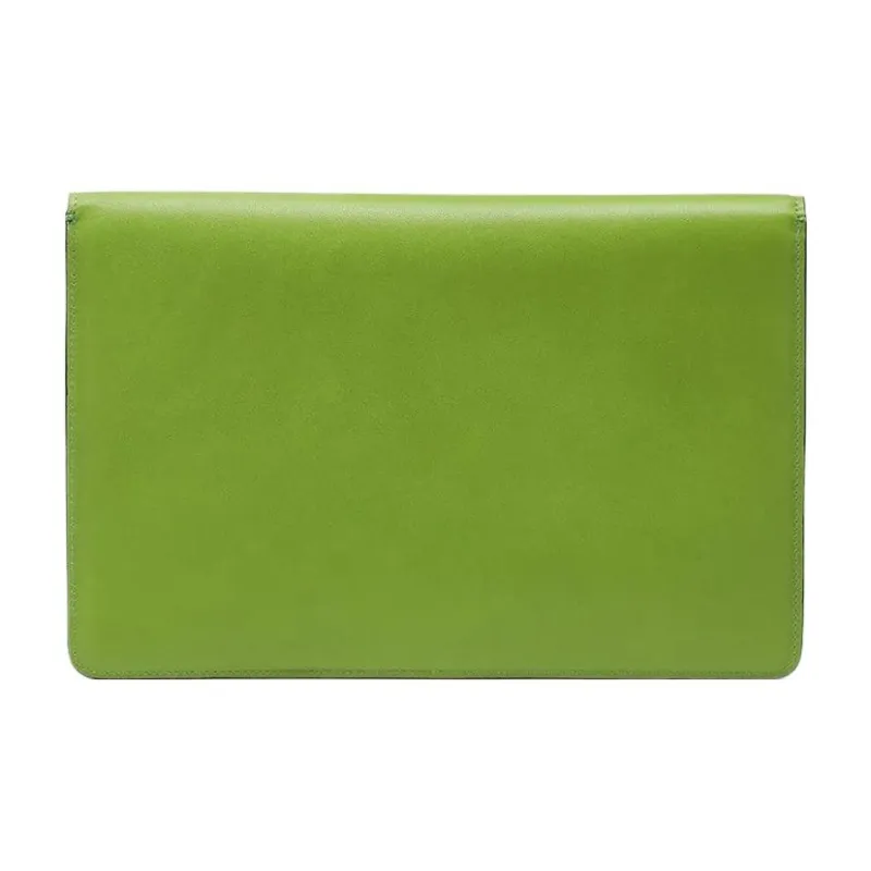 Valentino Leather Envelope Bag Clutches Women's Green-2