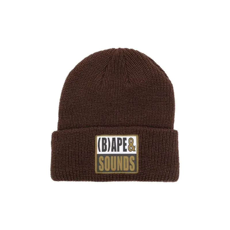 A BATHING APE Logo-appliqué Ribbed-knit Beanie-0