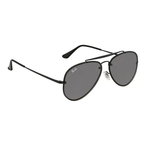 RayBan Stainless Steel Aviator Sunglasses Unisex Black