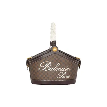 BALMAIN Monogram Bucket Mini Tote Bag