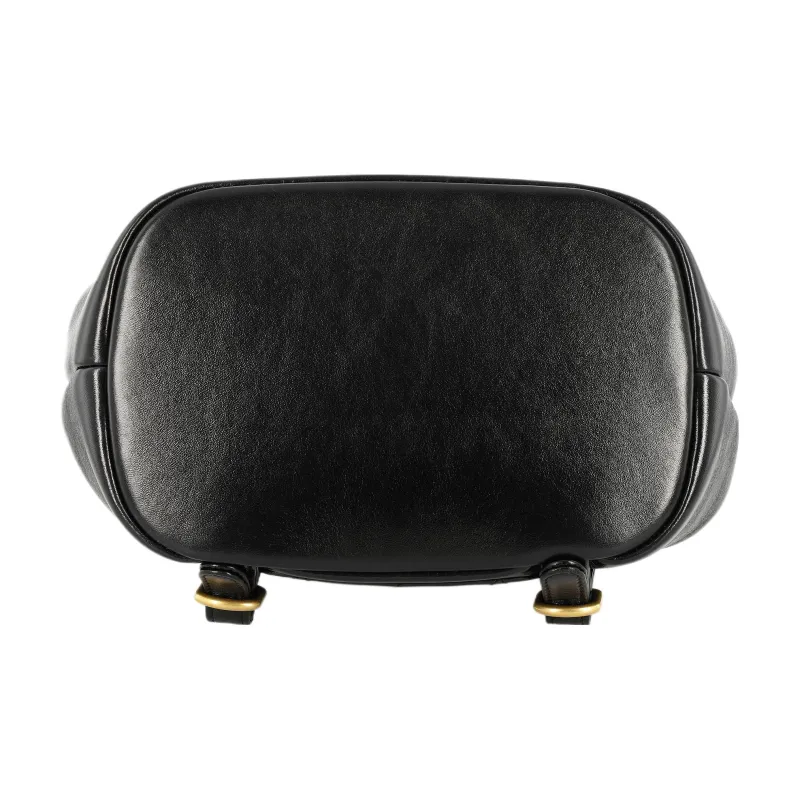 CHANEL Sheepskin Backpack Women's Black-3