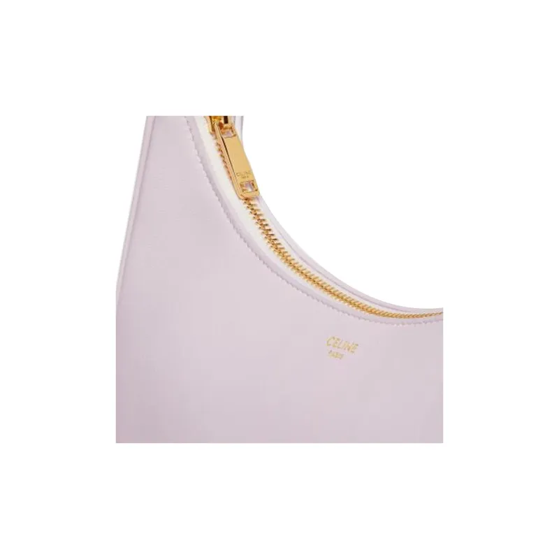 CELINE AVA Smooth Cow Leather Shoulder Bag Handbag Women's Peony Pink/Light Pink-3