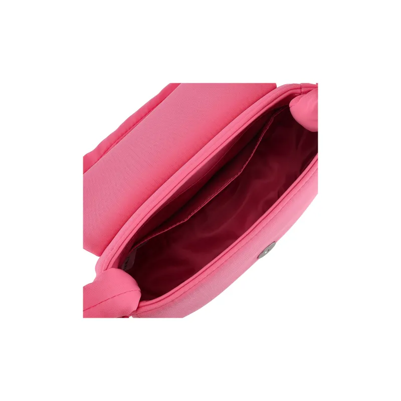 FILA FUSION PU Laminated Textile Saddle Bags Shoulder Bags Small Size Women's Fuchsia-3