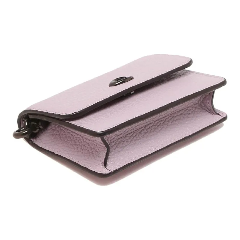 COACH Cow Leather Chain Bag, Crossbody Bag, Card Holder, Coin Purse Mini Women's Taro Purple-4