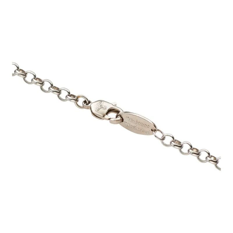 Vivienne Westwood Swarovski Crystal Necklaces Unisex Silver-5