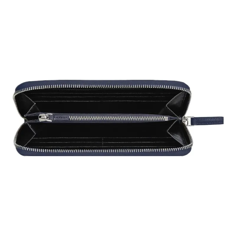GIVENCHY Calfskin Wallet Men's Marine Blue & Black-3