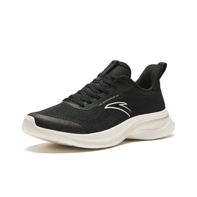 Anta Interclouds Cushioning Breathable Balanced Lightweight Low Top Running Shoes Men's Black-1