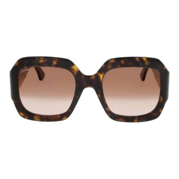 Cartier Tortoiseshell Geometric frame Sunglasses-1