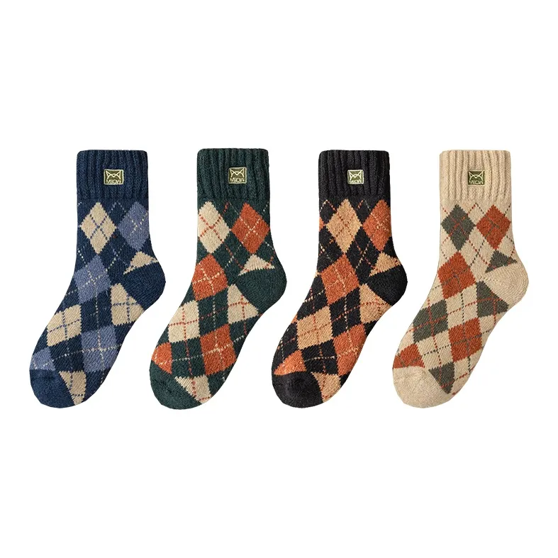MIIOW Mid Calf Socks Men's 4 Pack-44