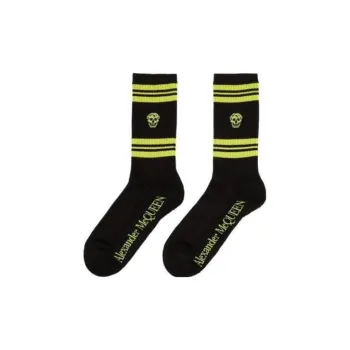 Alexander McQueen Mid Calf Socks Men's 1 Pack Black