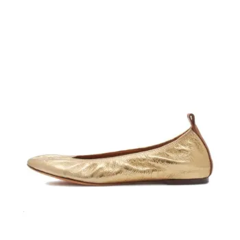 Lanvin Metallic Leather Ballerina Shoes