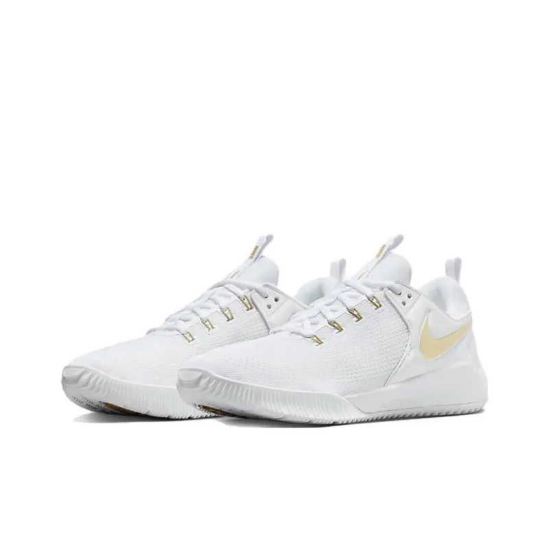 Nike AIR ZOOM HYPERACE 2 Abrasion Resistant Breathable Low Top Training Shoes Unisex White Gold-2