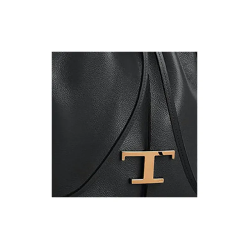 TOD'S Logo Charm Drawstring Bucket Bag-4
