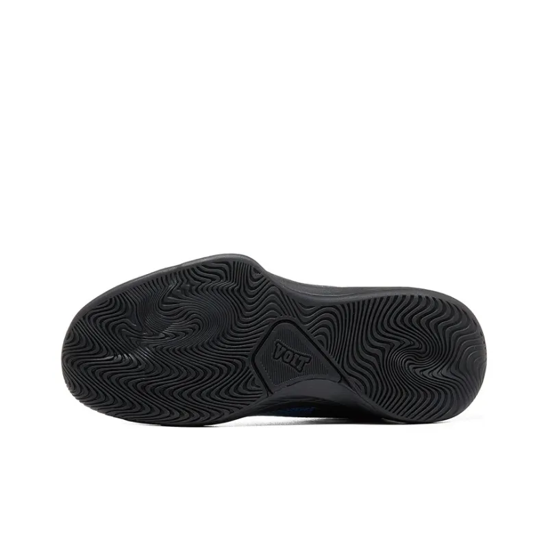 VOIT Basketball Shoes Men Low Top Black/Ice Blue-5