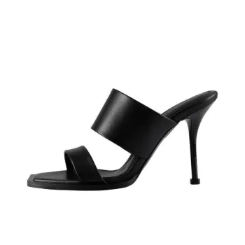 Alexander McQueen Square-Toe Heeled Sandals Women's