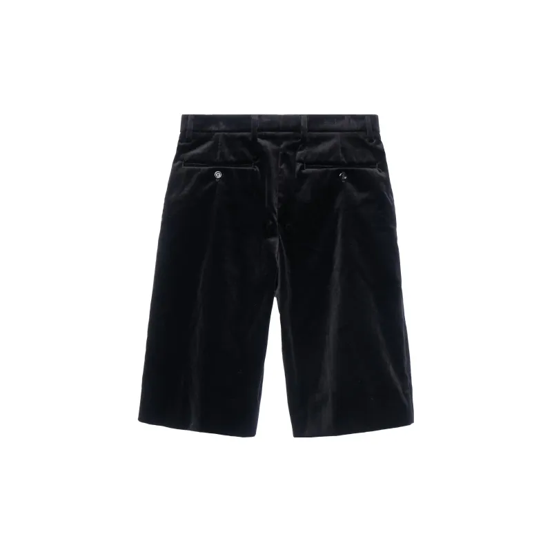GUCCI Velvet Pleat Front Shorts-1
